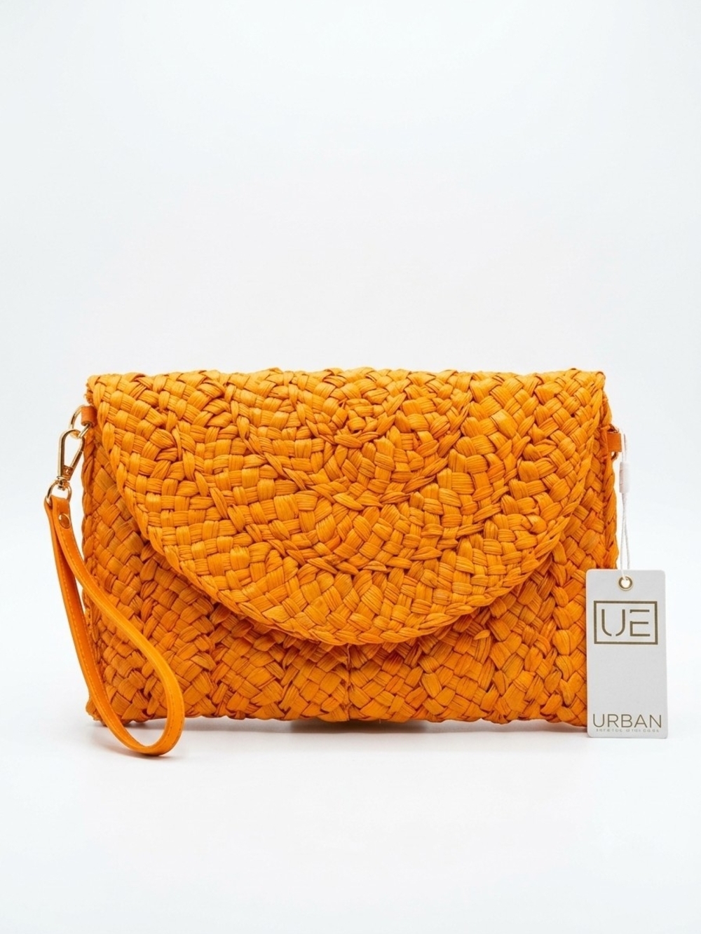 URBAN EXPRESSIONS Orange Woven Wristlet Clutch